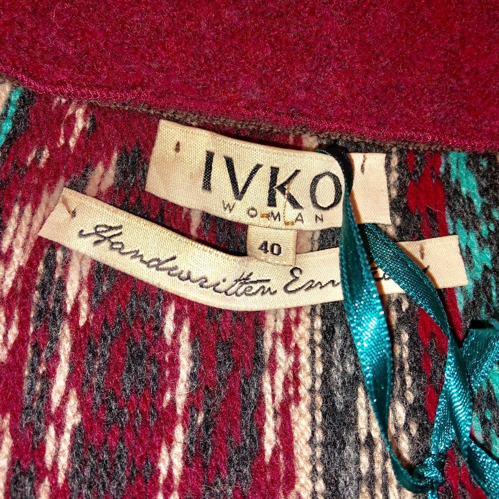 Nwt Ivko Embroidered Wool Multiple Patterns Coat … - image 5